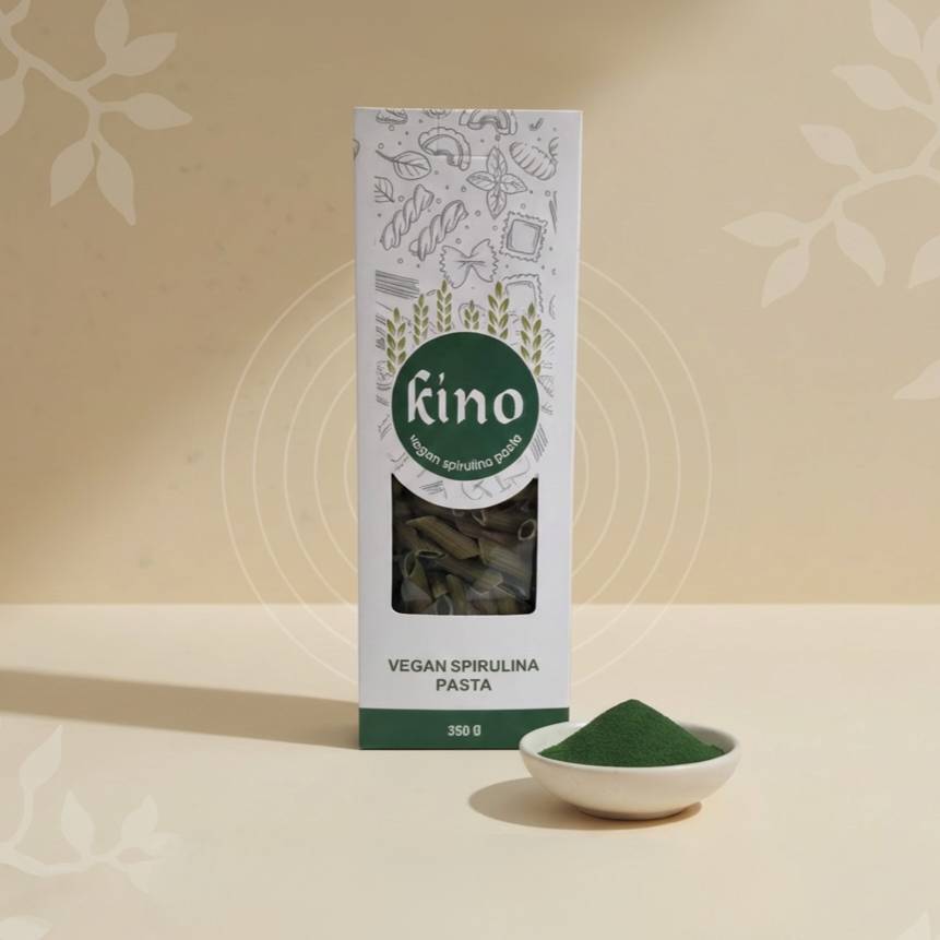 kino spirulina pasta-front پاستا وگان اسپیرولینا - Image 1