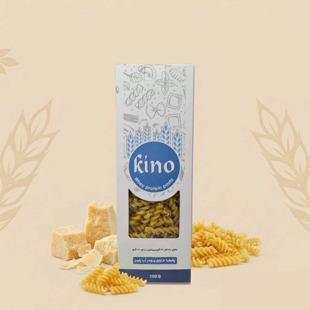 kino-whey-pasta-front پاستا پروتئینی پودر وی - Image 1